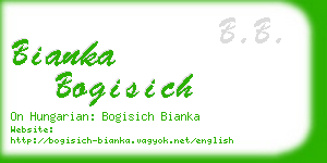 bianka bogisich business card